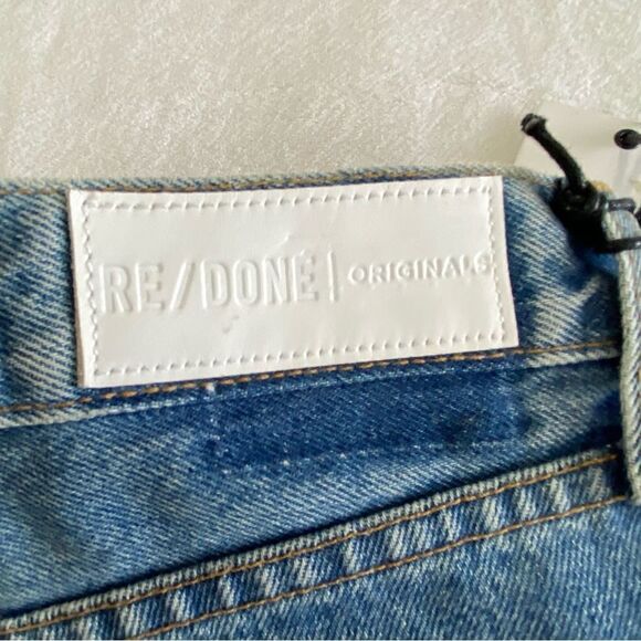 RE/DONE ORIGINALS STOVE PIPE HIGH RISE BUTTON FRONT JEANS NWT - Picture 12 of 15